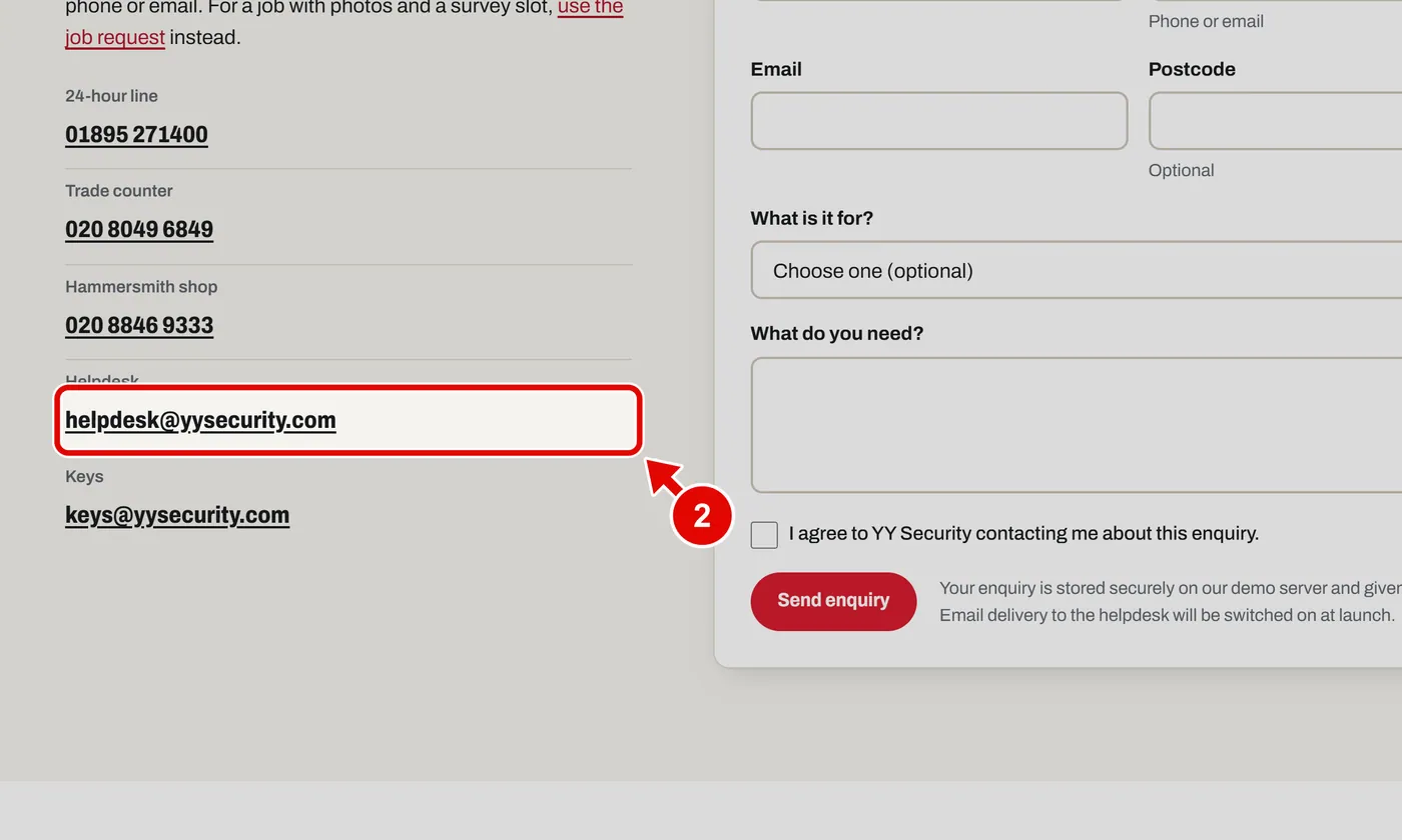 Screen grab from Contact, on a computer. A red box marks the part to use.