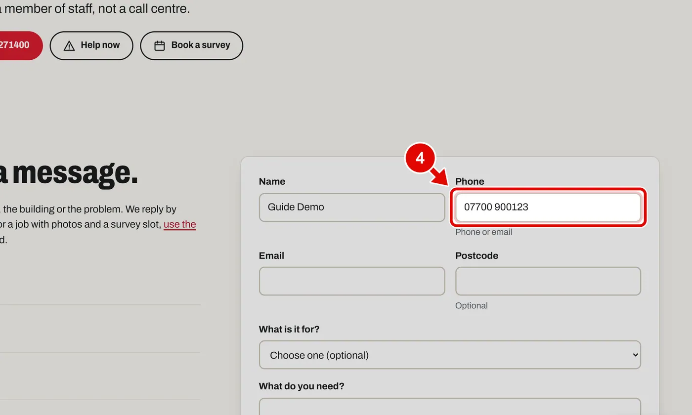 Screen grab from Contact, on a computer. A red box marks the part to use.