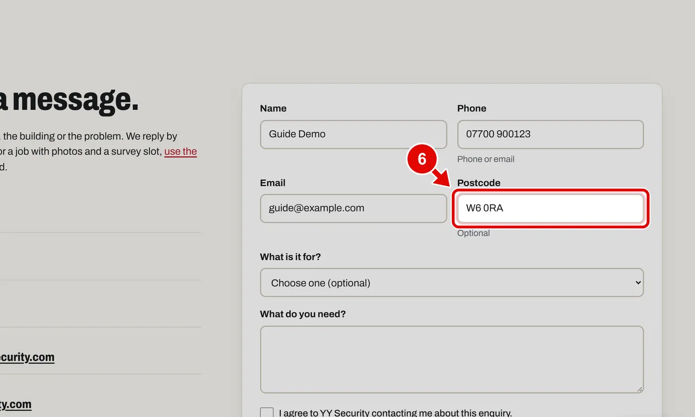 Screen grab from Contact, on a computer. A red box marks the part to use.
