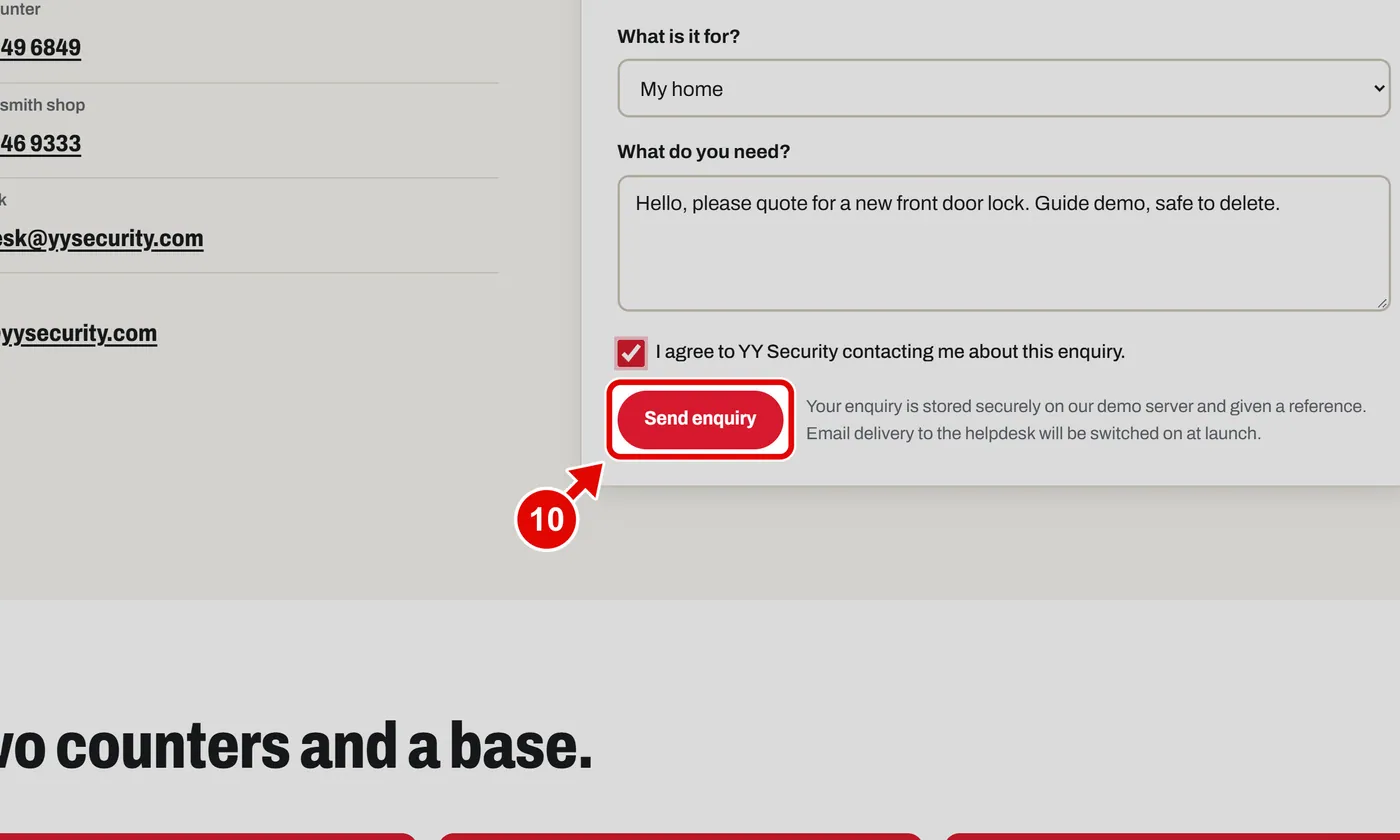 Screen grab from Contact, on a computer. A red box marks the part to use.