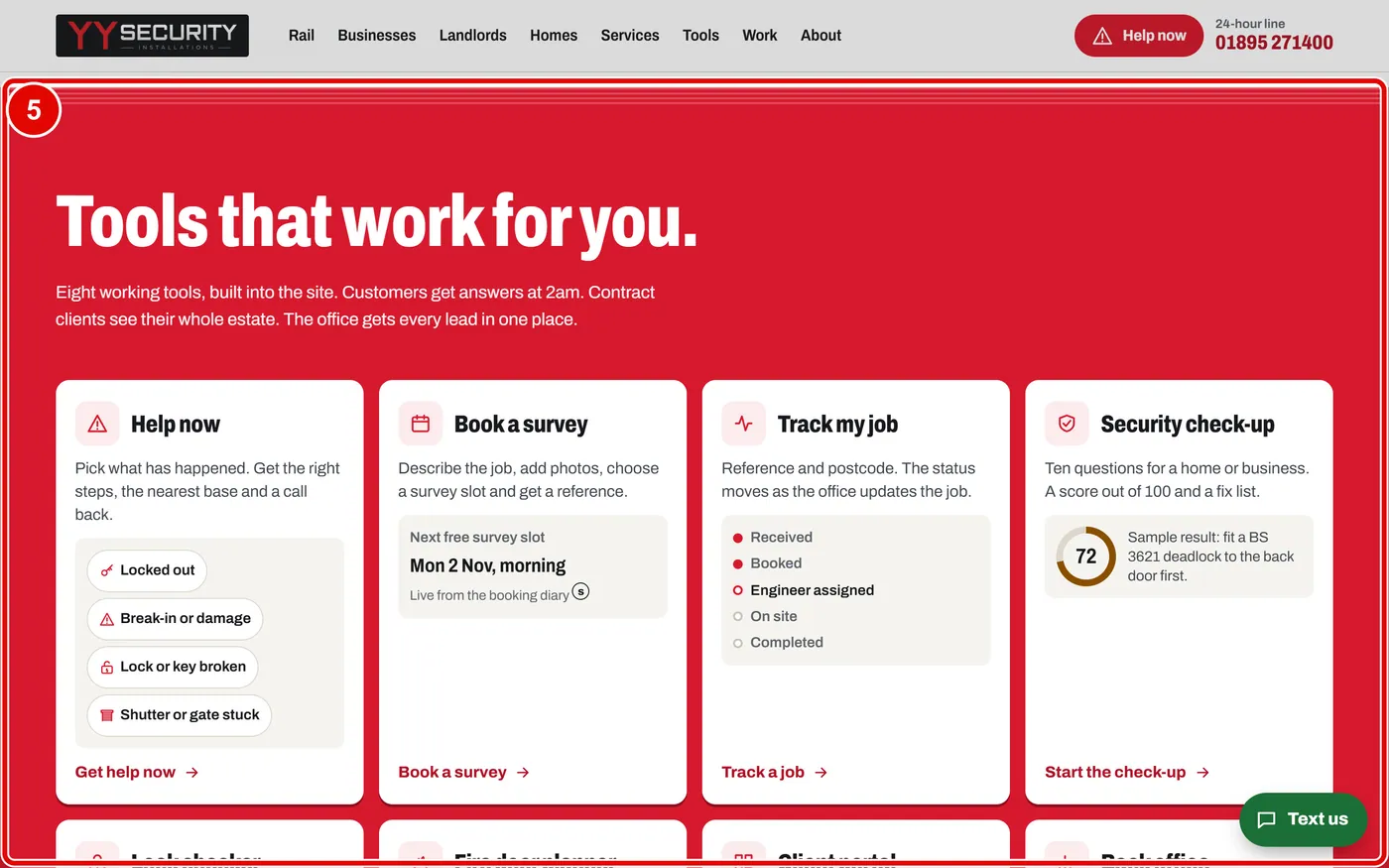 Screen grab from The home page, part by part, on a computer. A red box marks the part to use.