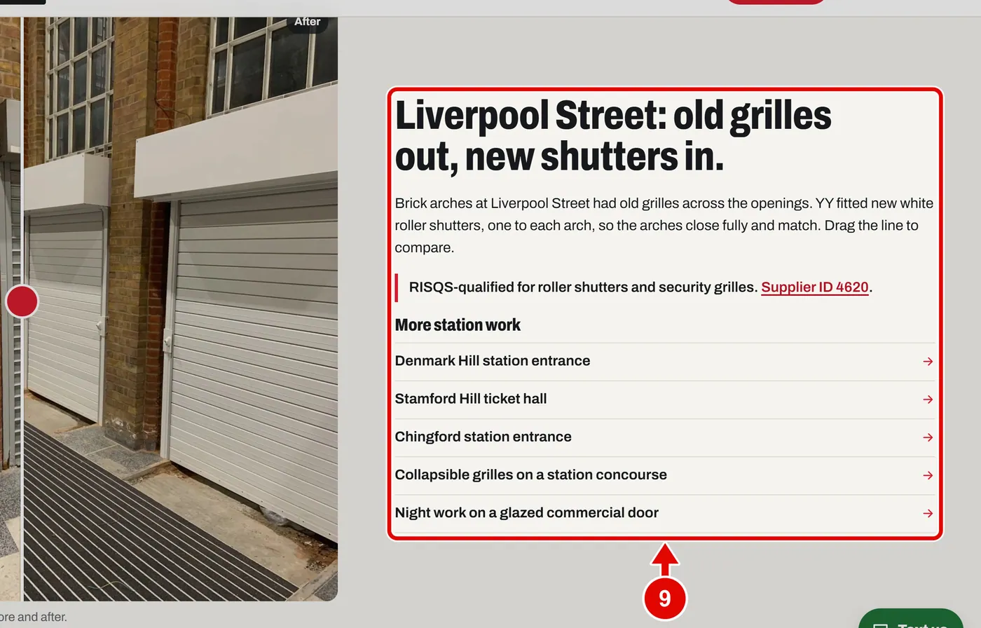 Screen grab from The home page, part by part, on a computer. A red box marks the part to use.