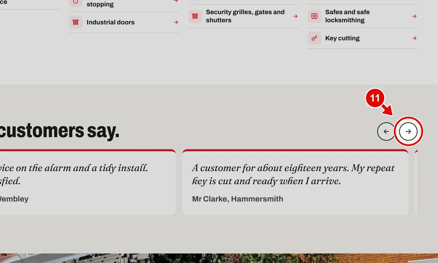 Screen grab from The home page, part by part, on a computer. A red box marks the part to use.