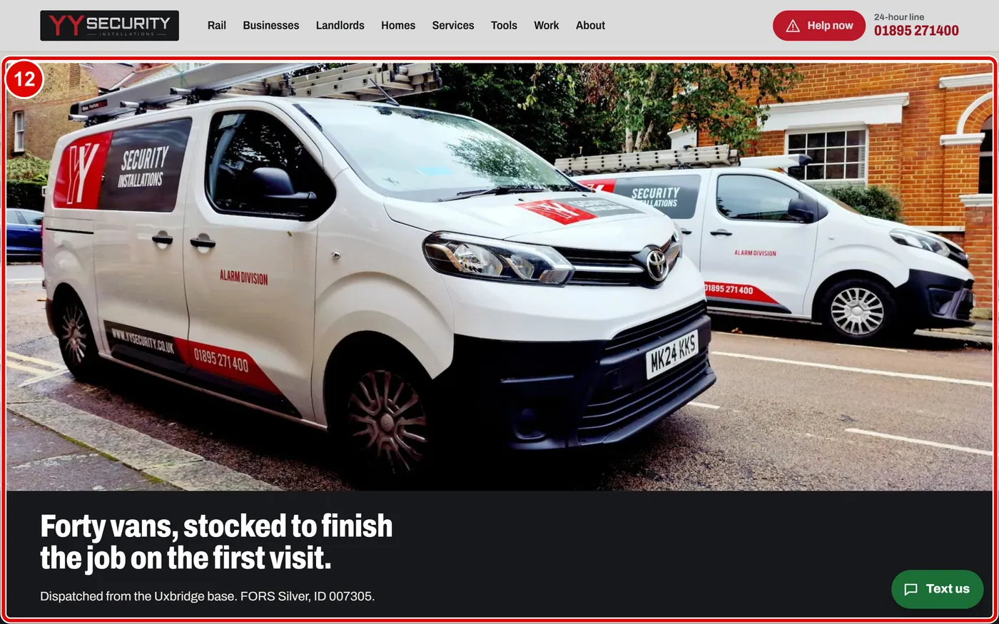Screen grab from The home page, part by part, on a computer. A red box marks the part to use.