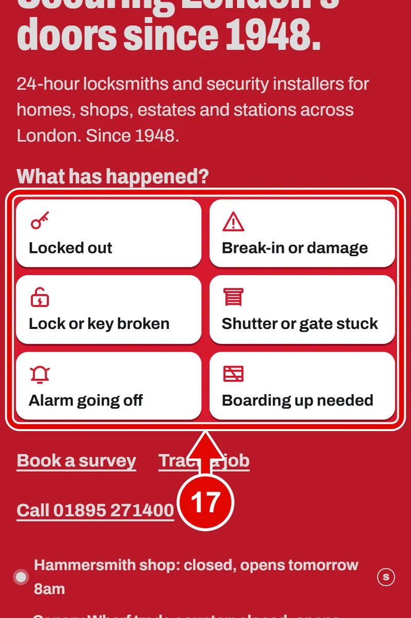 Screen grab from The home page, part by part, on a phone. A red box marks the part to use.