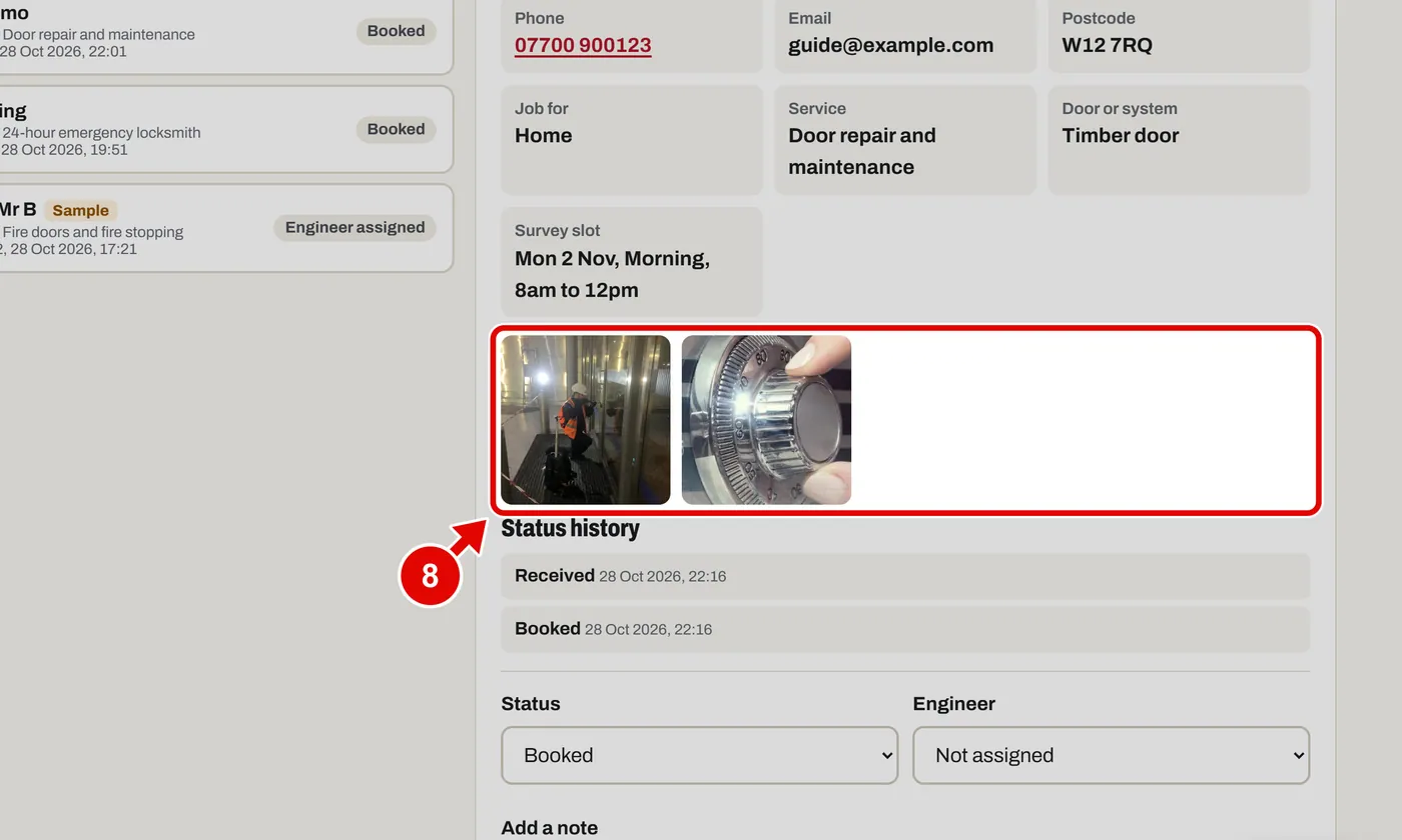 Screen grab from Back office, on a computer. A red box marks the part to use.