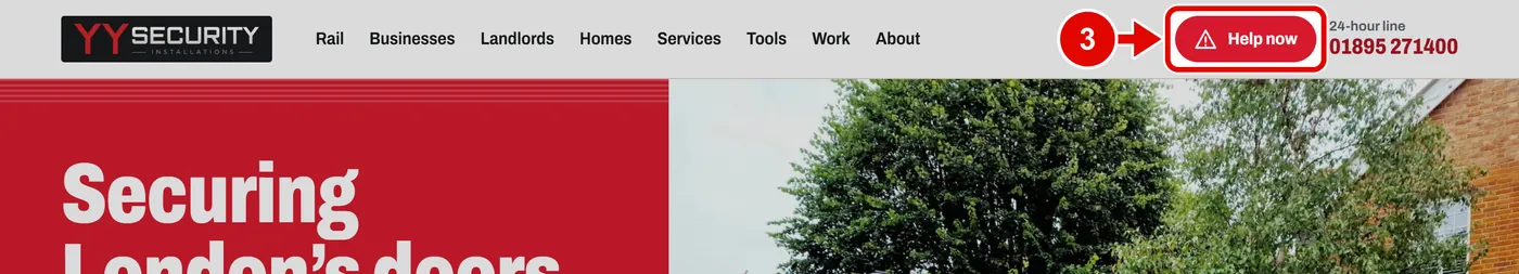Screen grab from Find your way on a computer, on a computer. A red box marks the part to use.