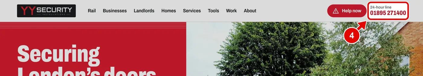 Screen grab from Find your way on a computer, on a computer. A red box marks the part to use.