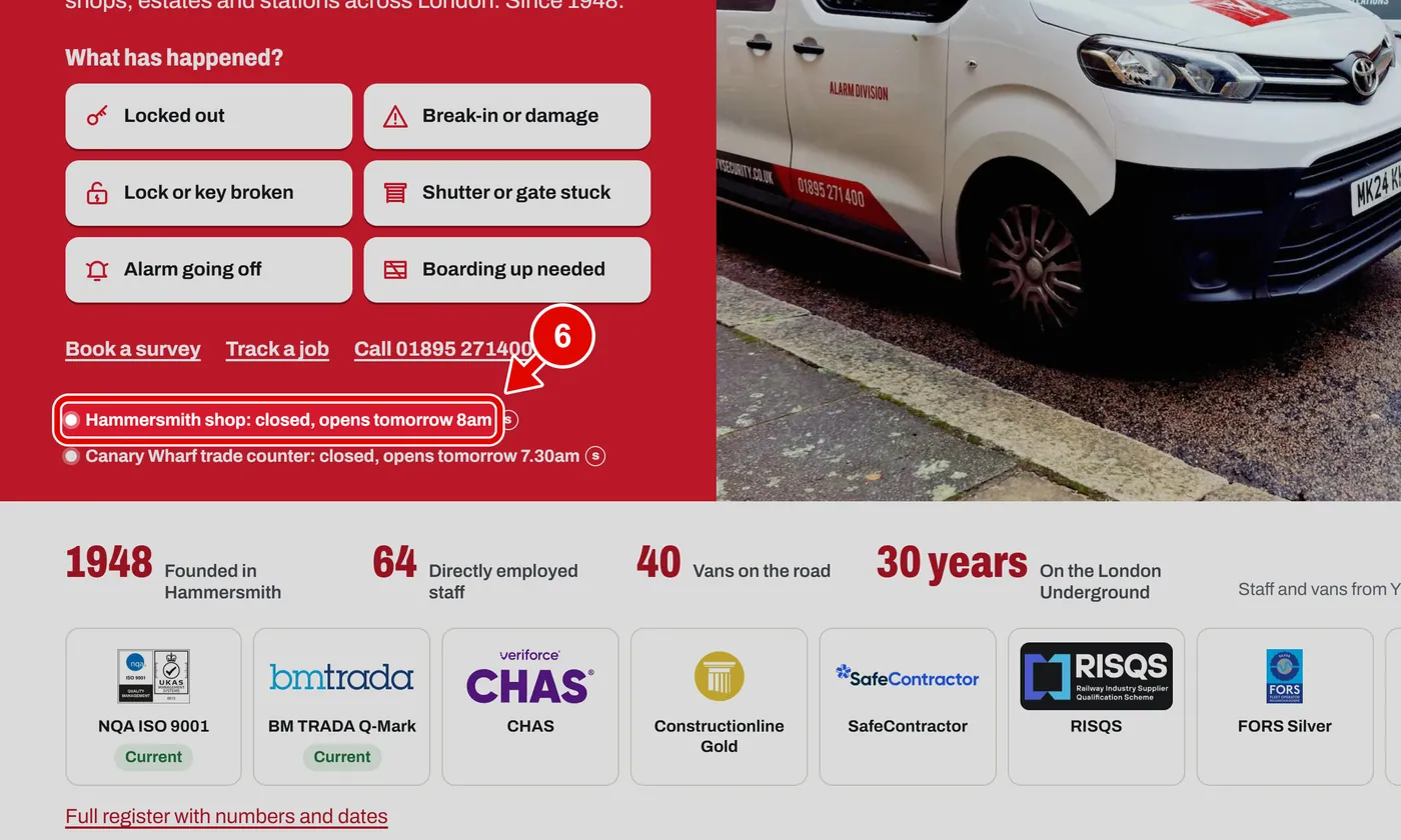 Screen grab from Find your way on a computer, on a computer. A red box marks the part to use.