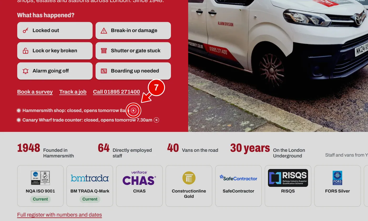 Screen grab from Find your way on a computer, on a computer. A red box marks the part to use.