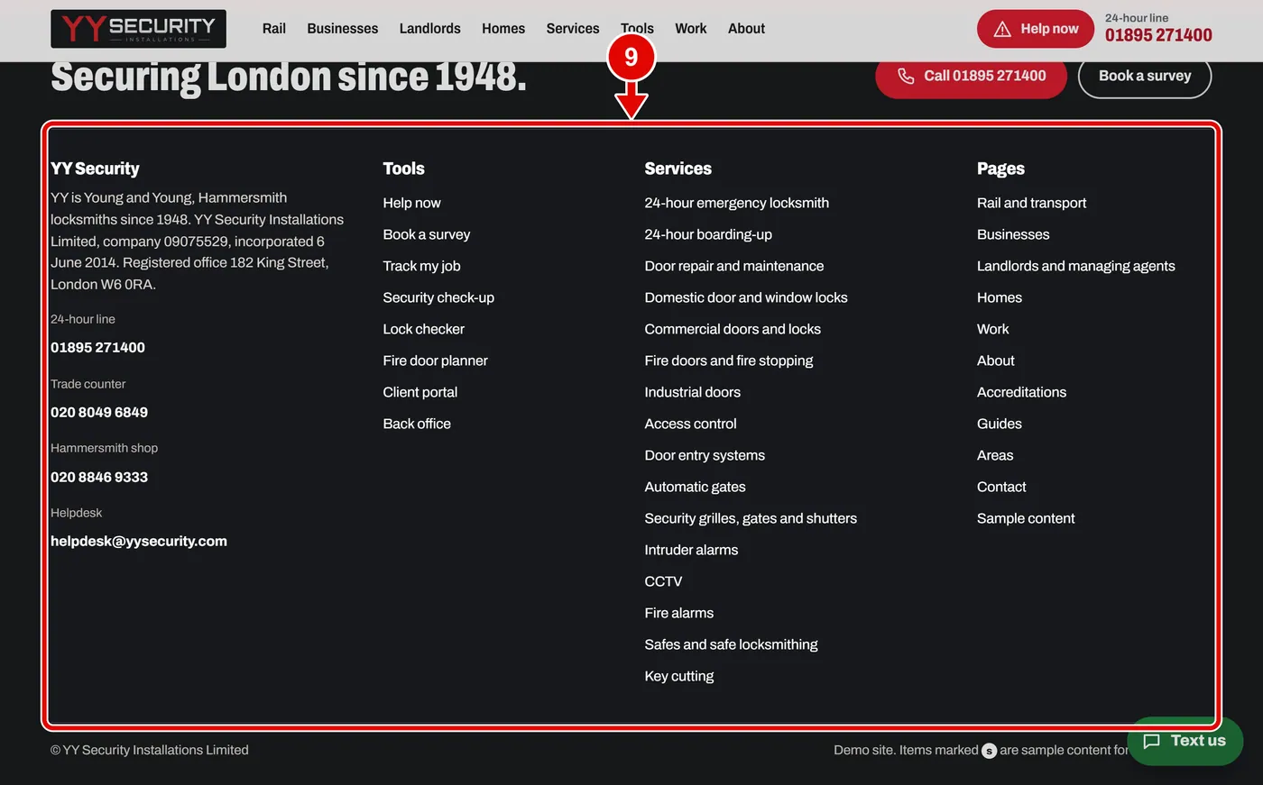Screen grab from Find your way on a computer, on a computer. A red box marks the part to use.