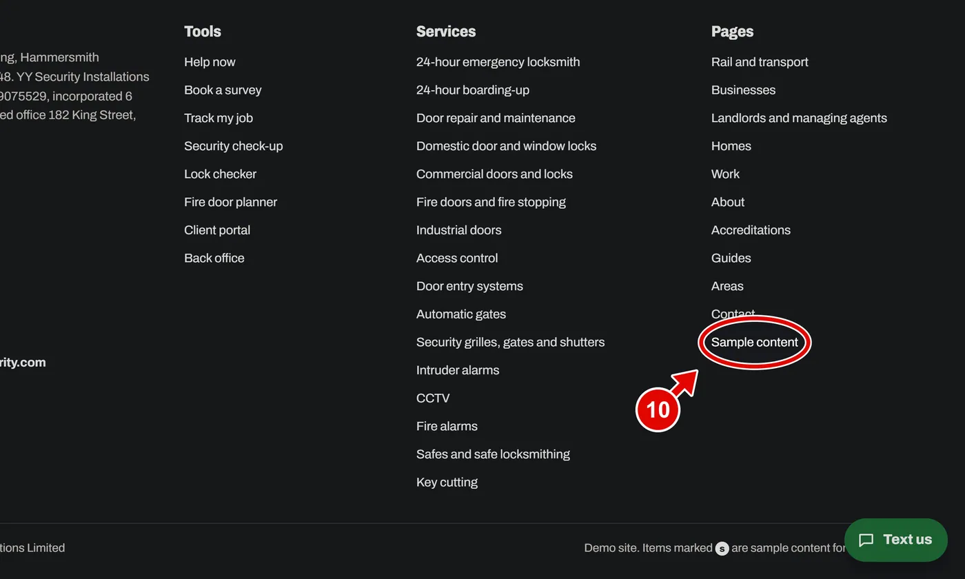 Screen grab from Find your way on a computer, on a computer. A red box marks the part to use.
