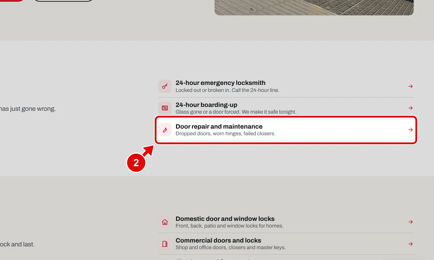 Screen grab from Services, on a computer. A red box marks the part to use.